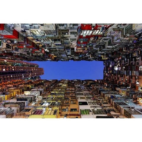 Montane Mansion Black Modern Wood Framed Art Print with Double Matting by Fleckenstein, Martin