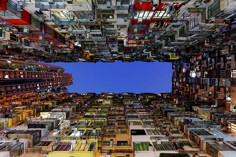 Montane Mansion Black Ornate Wood Framed Art Print with Double Matting by Fleckenstein, Martin