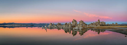 Mono Lake Sunset White Modern Wood Framed Art Print with Double Matting by C. Sink, Jeffrey