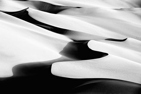 Dance White Modern Wood Framed Art Print with Double Matting by Momeni, Mohammadreza