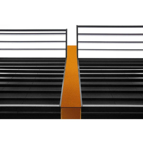 Golden Bar Black Modern Wood Framed Art Print with Double Matting by Claes, Gilbert