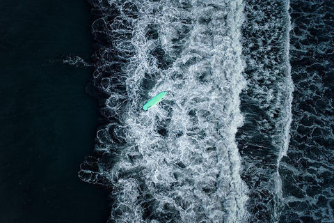 Wipeout White Modern Wood Framed Art Print with Double Matting by Sakai, Takane