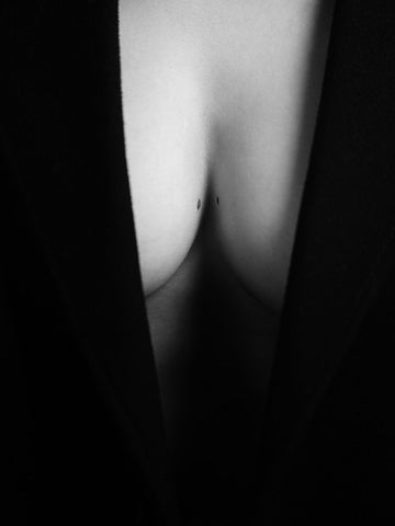 Minimalism White Modern Wood Framed Art Print with Double Matting by Kostadinov, Bobby