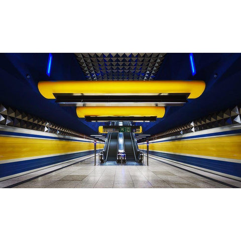 Diamond Underground Black Modern Wood Framed Art Print with Double Matting by Ferrero, Ivan