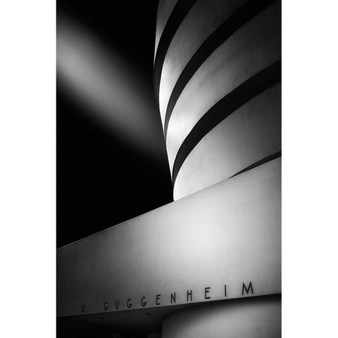 The Guggenheim Museum Black Modern Wood Framed Art Print with Double Matting by Ruiz Dueso, Jorge