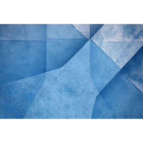 Blue Abstract Black Modern Wood Framed Art Print by Hawerkamp, Hans-Wolfgang