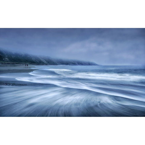 Mists In The Sea Black Modern Wood Framed Art Print by Osuna, Fran
