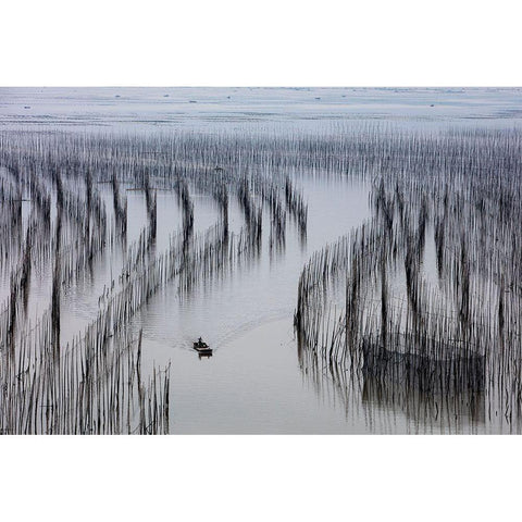 Return Home Black Modern Wood Framed Art Print by Woo Ryu, Shin