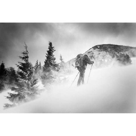 Searching For A Path White Modern Wood Framed Art Print by Balazovic, Lubos