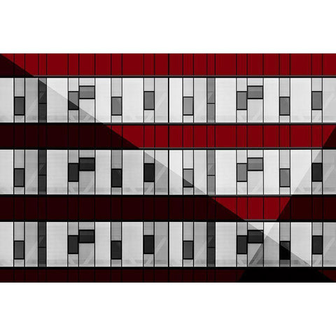 Shadows Black Modern Wood Framed Art Print with Double Matting by Schuster, Inge