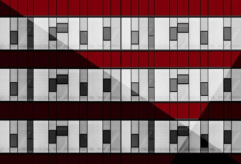 Shadows White Modern Wood Framed Art Print with Double Matting by Schuster, Inge