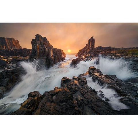 Let The Light Breaking Through Black Modern Wood Framed Art Print by Fan, Tim