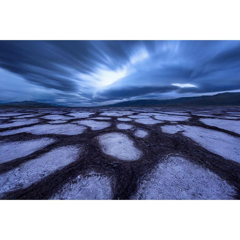 Death Valley Black Modern Wood Framed Art Print by Huang, Qiang