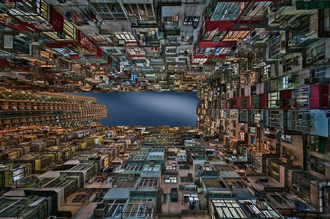 Infinite Windows White Modern Wood Framed Art Print with Double Matting by Figueras, Antoni