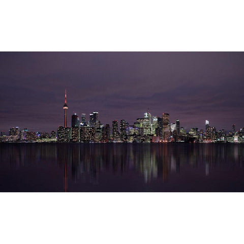 Toronto Black Modern Wood Framed Art Print by Tjandra, C.S.