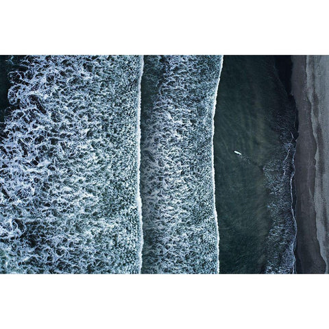 Challenger Black Modern Wood Framed Art Print with Double Matting by Sakai, Takane