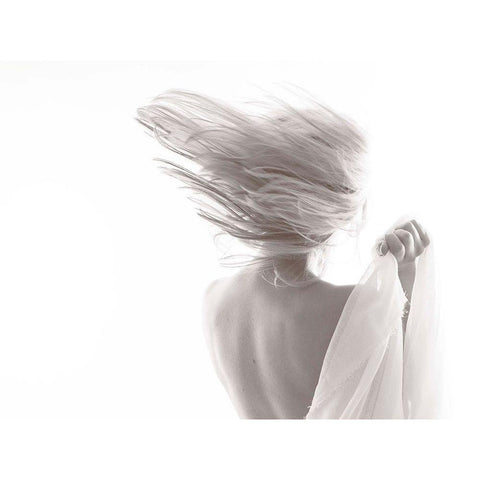 Flying Mind Black Modern Wood Framed Art Print by Blom, Therese
