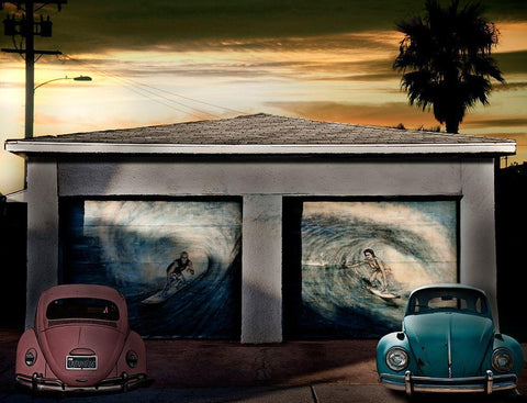 Beetles White Modern Wood Framed Art Print with Double Matting by Butterworth, Larry