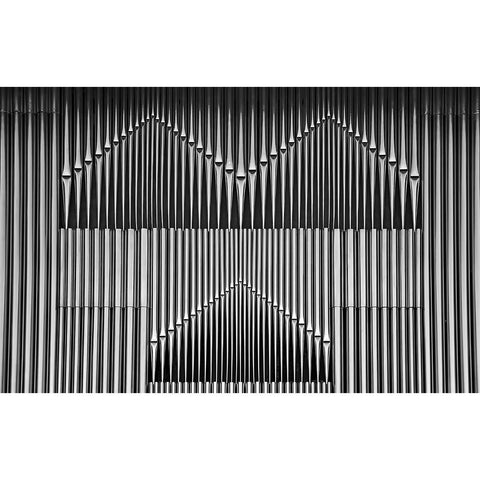 Organ Pipes Ii Black Modern Wood Framed Art Print by Peter Rank, Hans