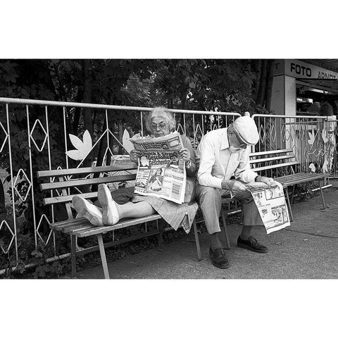 Philemon And Baucis (From The Series Qboy Meets Girlq) Gold Ornate Wood Framed Art Print with Double Matting by Matthes, Dieter