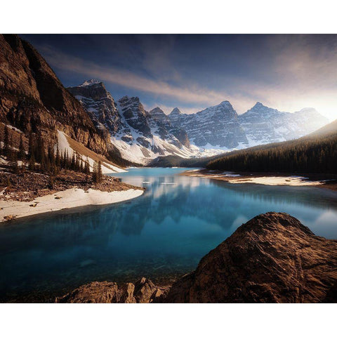 Moraine Me. White Modern Wood Framed Art Print by Pablo De, Juan