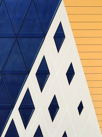 Rhombus Black Ornate Wood Framed Art Print with Double Matting by Hawerkamp, Hans-Wolfgang