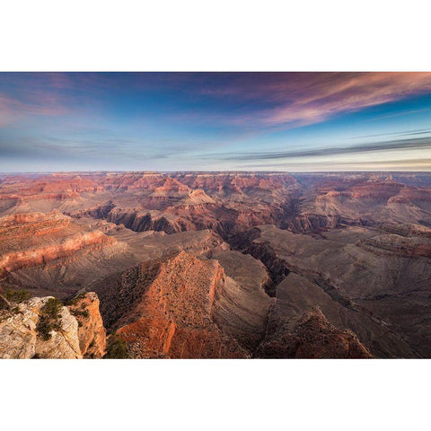 South Rim Sunrise Black Modern Wood Framed Art Print with Double Matting by C. Sink, Jeffrey