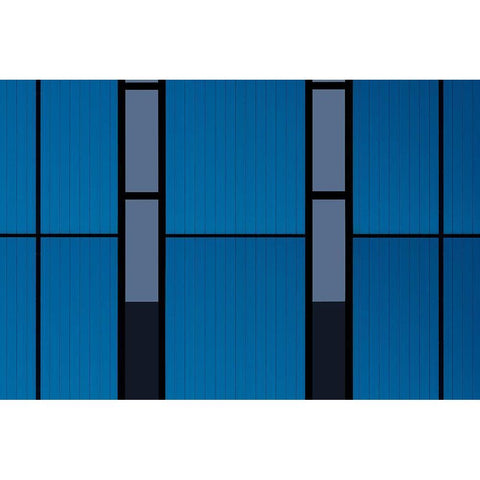 Blues And Black........... Black Modern Wood Framed Art Print with Double Matting by Niezen, Jan