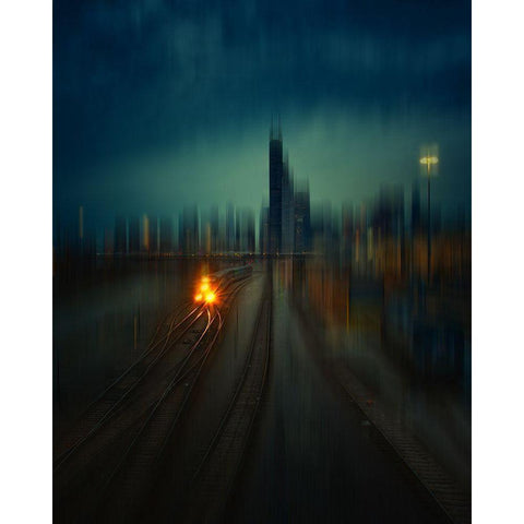 Chicago White Modern Wood Framed Art Print by Cheng, Yu