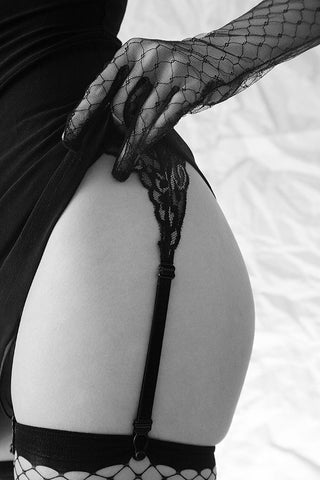 Netted Black Ornate Wood Framed Art Print with Double Matting by McCracken, David