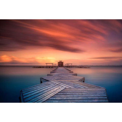 The Old Spa Black Modern Wood Framed Art Print by Antonio Trivino, Jose