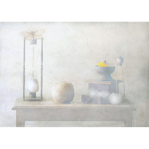 Enjoy The Time... Black Modern Wood Framed Art Print by Devos, Delphine