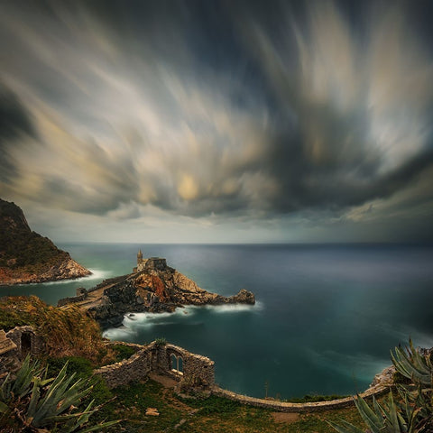 Fortress... Black Ornate Wood Framed Art Print with Double Matting by Browko, Krzysztof