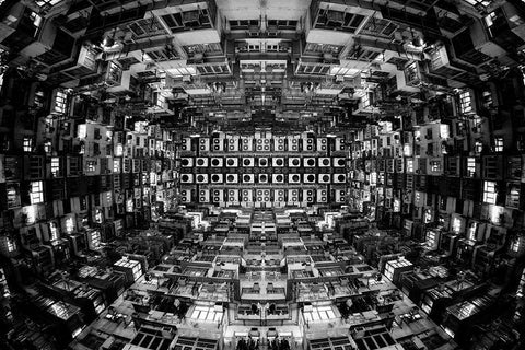 Trapped Black Ornate Wood Framed Art Print with Double Matting by Tajima, Koji