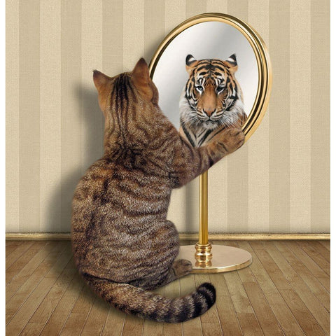 Megalomania.... Black Modern Wood Framed Art Print by Kuznetsova, Iryna