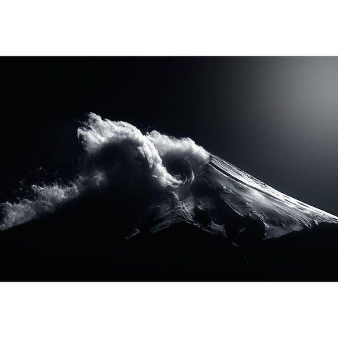 Mount Fuji Black Modern Wood Framed Art Print by Suzuki, Takashi