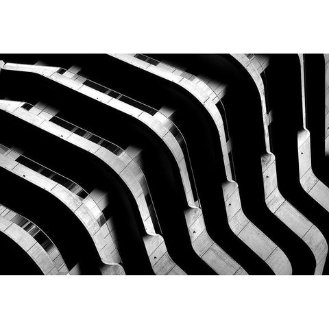 The Wave Black Modern Wood Framed Art Print by Endermann, Rolf