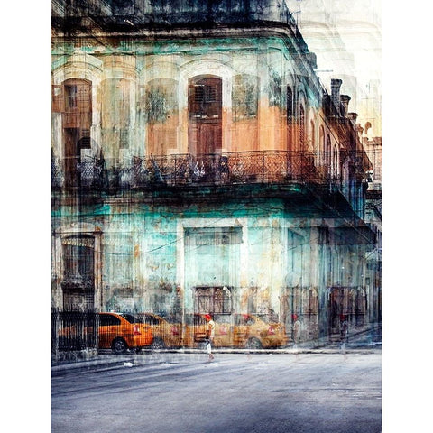 Old Havana White Modern Wood Framed Art Print by Labagnara, Roxana