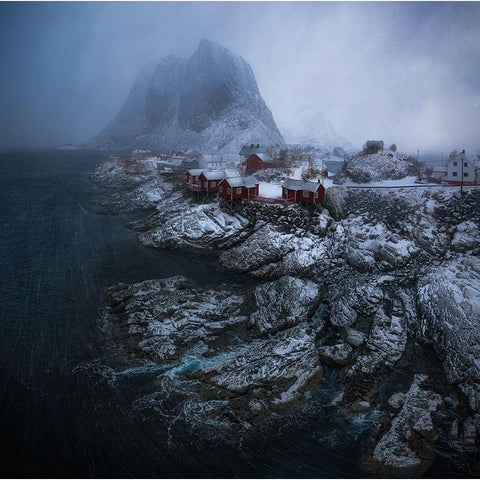 The Perfect Storm Gold Ornate Wood Framed Art Print with Double Matting by Huang, Stan