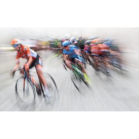 Breakaway White Modern Wood Framed Art Print by Urlings, Lou