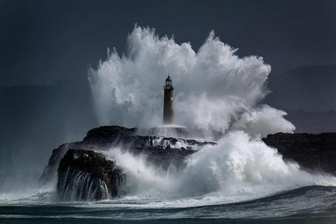 Comb White Modern Wood Framed Art Print with Double Matting by Concepcion Alvarado, Jesus