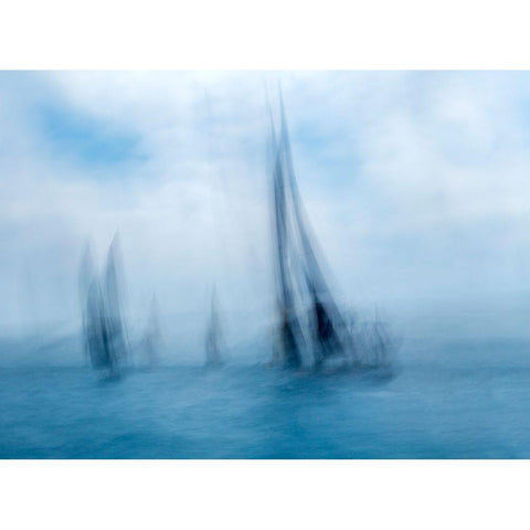 Over The Water Black Modern Wood Framed Art Print by Dominik, Garcia