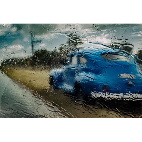 Raining Black Modern Wood Framed Art Print by Bauer, Andreas