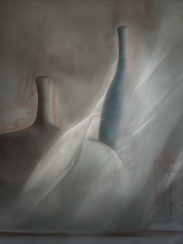 Arredamento Tranquillo Black Ornate Wood Framed Art Print with Double Matting by Claes, Gilbert