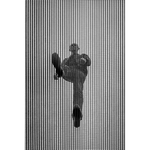 The Grid White Modern Wood Framed Art Print by Marques, Eduardo