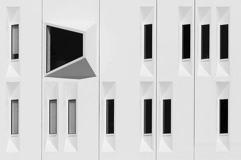 Essent Building Venlo Black Ornate Wood Framed Art Print with Double Matting by Niezen, Jan