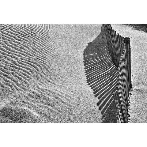 Castles In The Sand White Modern Wood Framed Art Print by Abrantes, Paulo