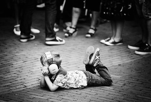 Rockn Roll Black Ornate Wood Framed Art Print with Double Matting by Van Son, Greetje