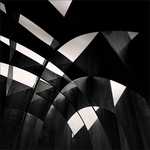 Airy Space Black Modern Wood Framed Art Print by Claes, Gilbert