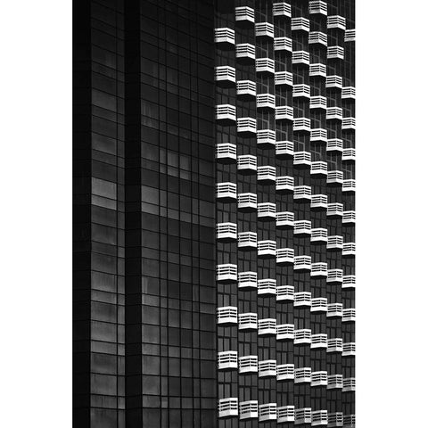 Balconies On Wilshire Boulevard Gold Ornate Wood Framed Art Print with Double Matting by Labagnara, Roxana